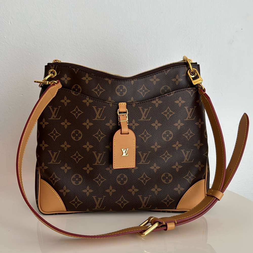 Louis Vuitton *NEW* Odeon MM NM Brown Monogram Shoulder Bag with Box & Cover